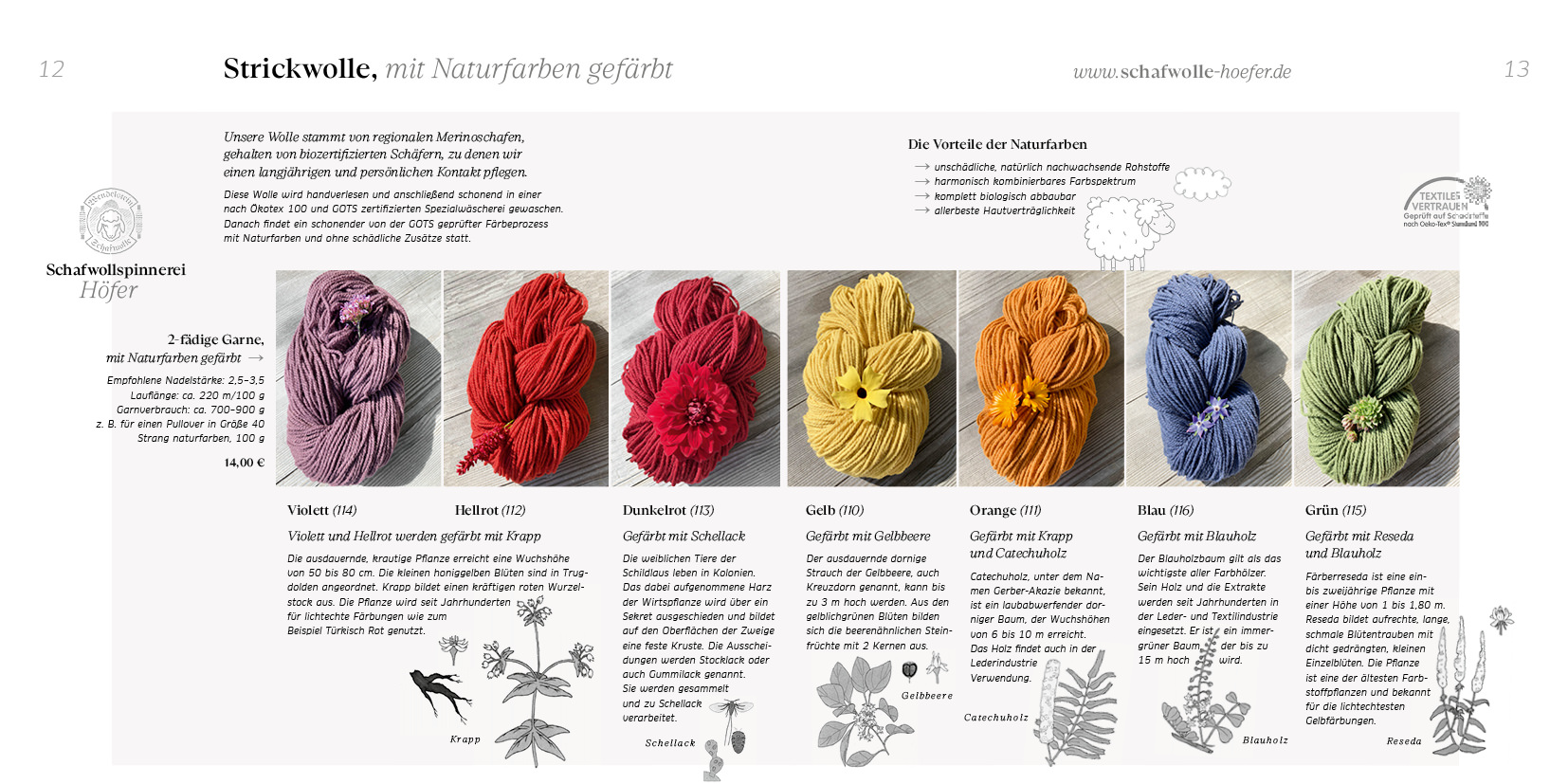 Produktkatalog Schafwolle Hoefer Grafikdesign Produktkatalog Schafwolle Hoefer