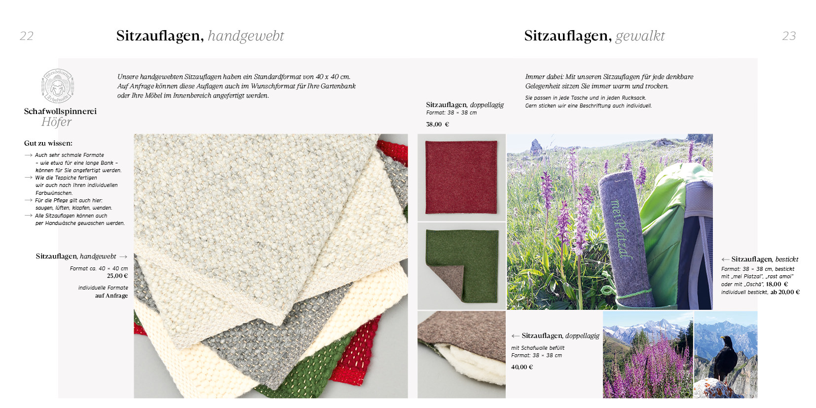 Produktkatalog Schafwolle Hoefer Grafikdesign Produktkatalog Schafwolle Hoefer