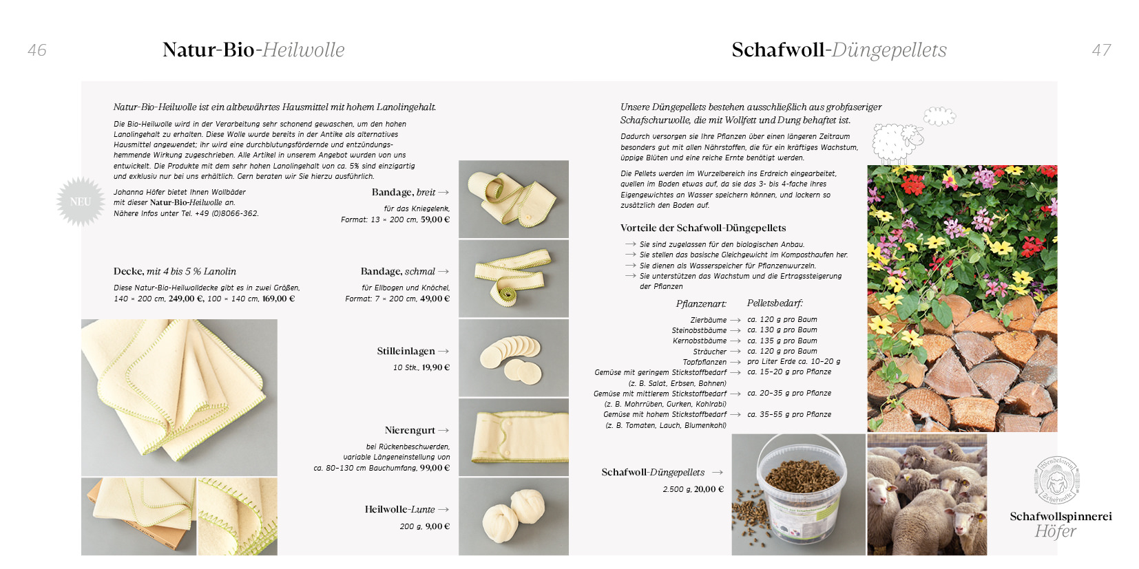 Produktkatalog Schafwolle Hoefer Grafikdesign Produktkatalog Schafwolle Hoefer